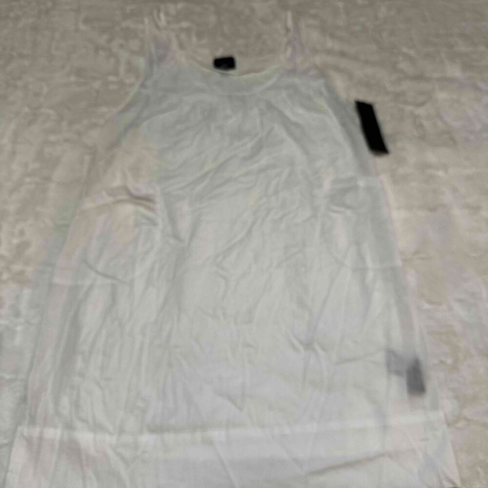 Mossimo White Dress With Attached Cami Slip Sleeveless Layered Small NWT